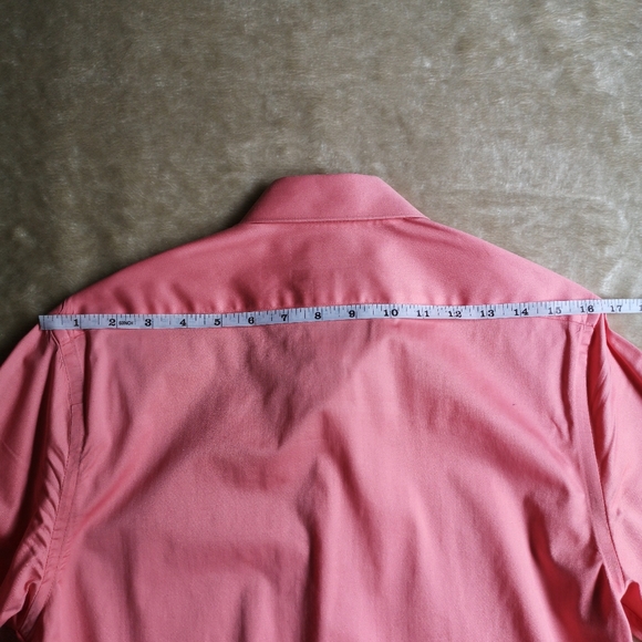 Le Château Salmon Pink Slim Fit Men's shirt - Picture 8 of 14